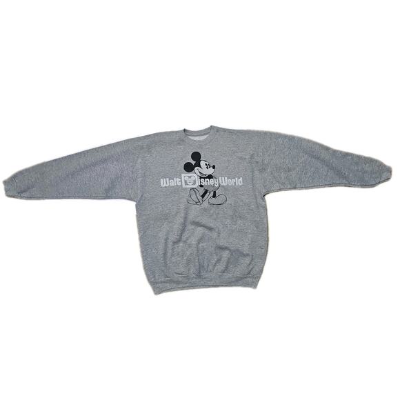 Walt Disneyland Resort Mickey Mouse Sweatshirt Size Large Gray - Picture 1 of 3